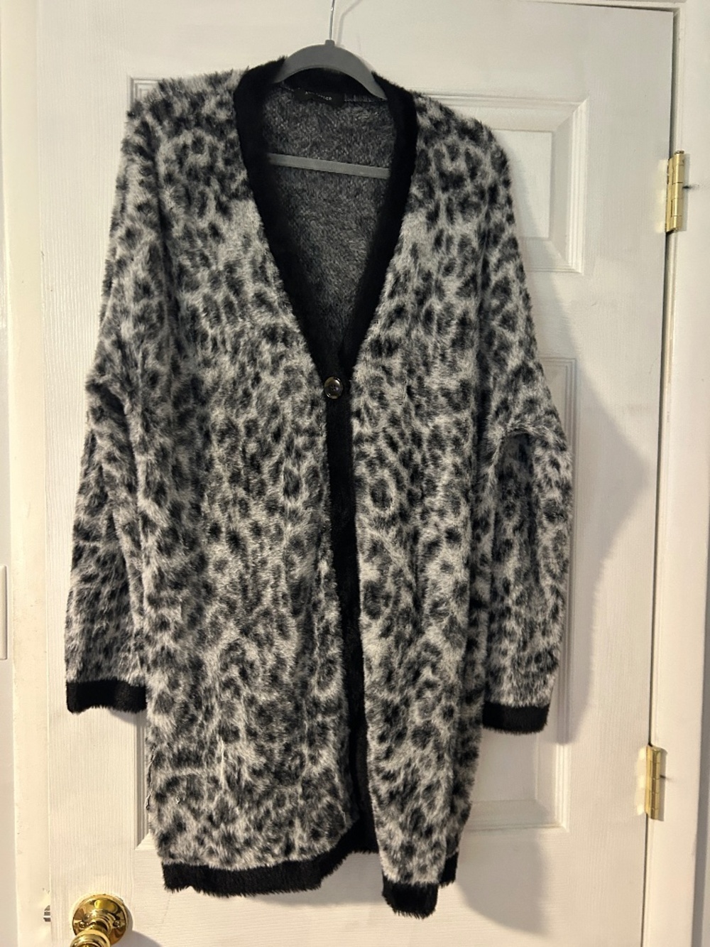 Long Leopard Print Cardigan